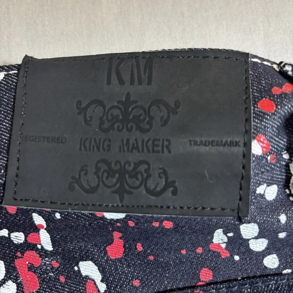 King Maker  Jeans  23  Jordan - Black Red White Men’s 36 Chicago Bulls